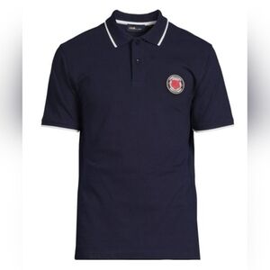 Cavalli Class By Roberto Cavalli Logo Tipped Polo Black Men's Size XXL